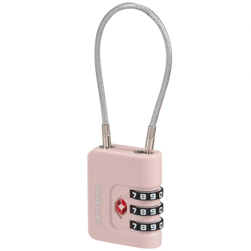 TSA Kabellås 3 Siffror Rosa