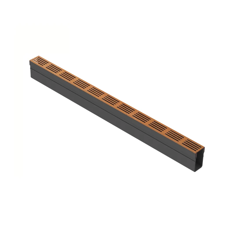 Slimline Avvattningsränna 1000 Corten-galler
