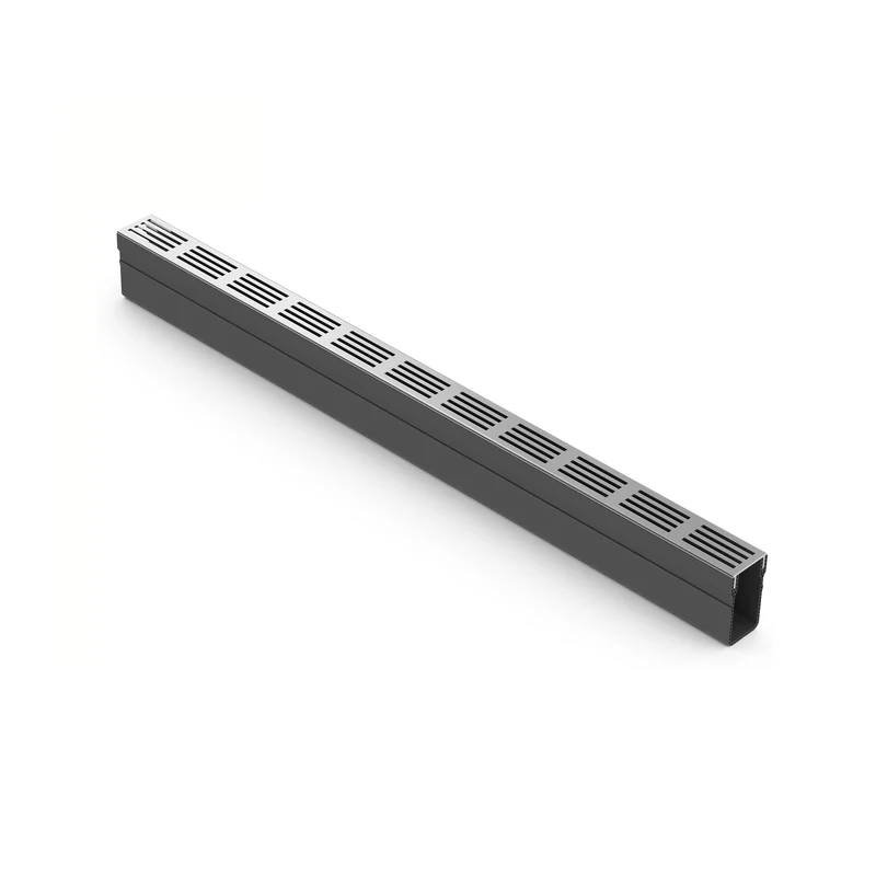 Slimline Avvattningsränna 1000 Alu-galler