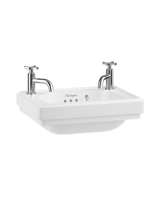 Tvättställ - Riviera mini 45 cm, två blandarhål