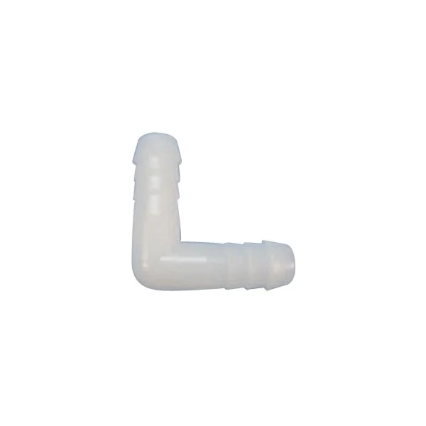 Vinkelrör i plast för slang Øi 19 mm