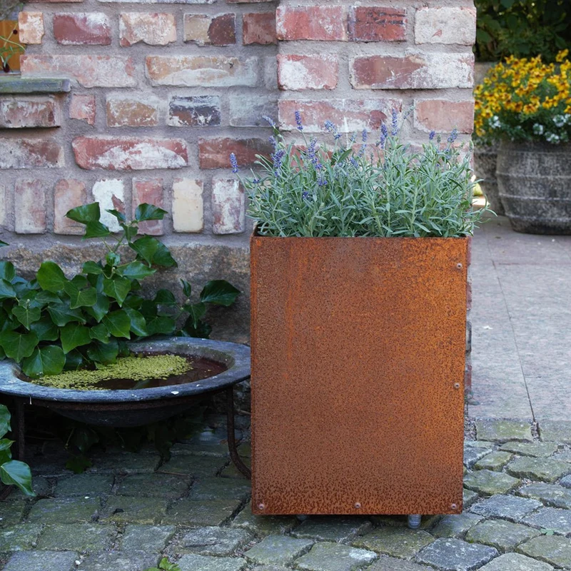 Corten Kruka m Botten 300x300x400