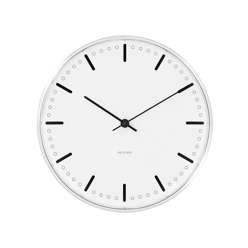 Arne Jacobsen - City Halls väggklocka, Ø 16 cm - 43621