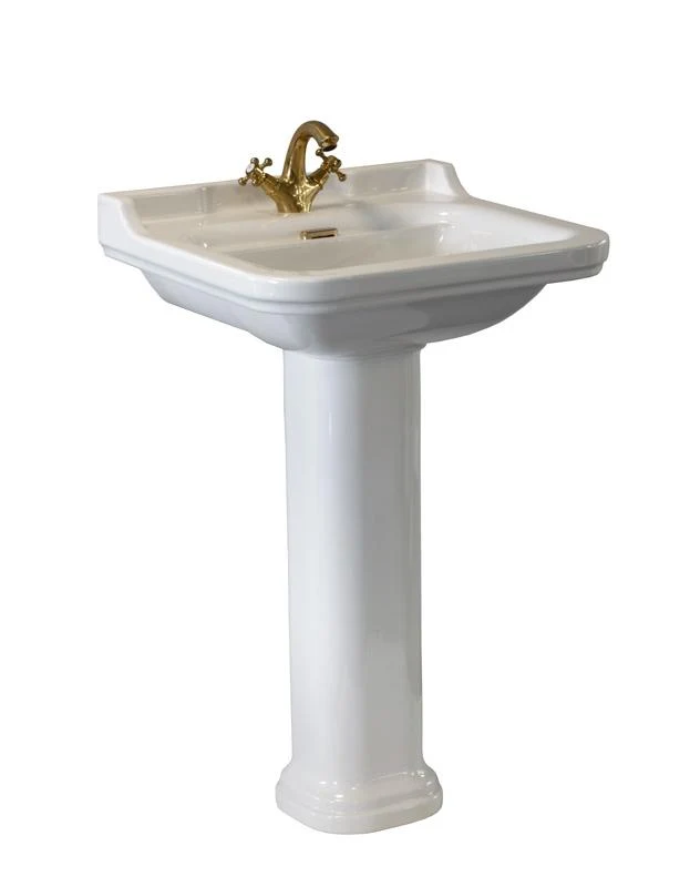 Tvättställ Art Deco - 60 cm, piedestal