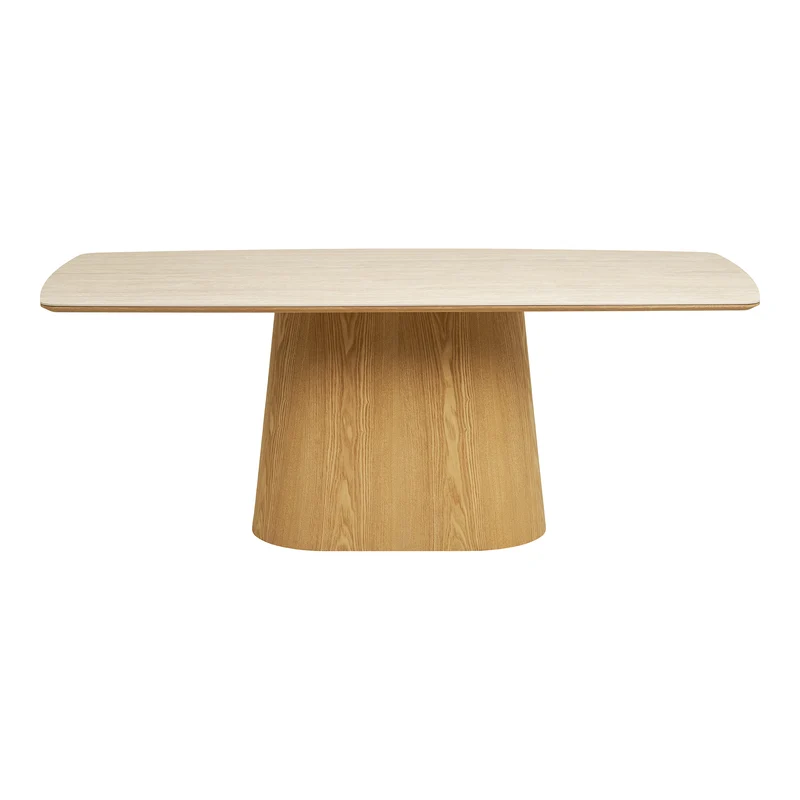 Noli Matbord - keramik, MDF, askfanér, naturell/sten, 90 × 200 × 76 cm