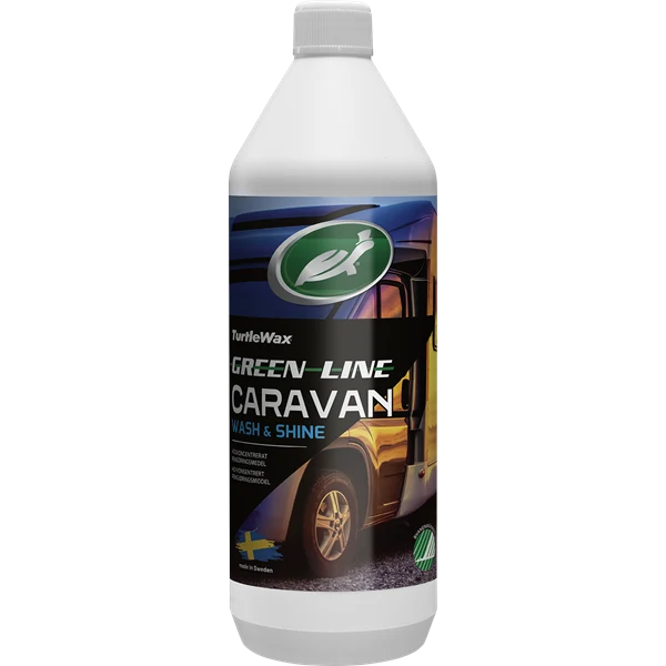 Turtle Caravan Wash & Shine Greenline. Flaska. 1 liter.