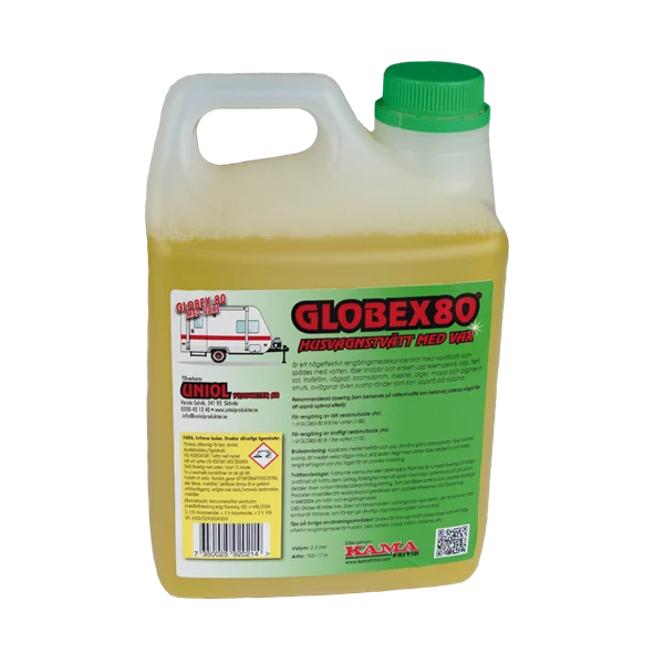 Globex 80 Husvagnstvätt med vax. 2,5 liter. Enhet: styck. 5 st/kartong