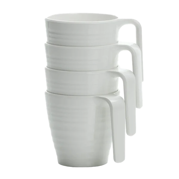 Flamefield Melaminemugg Soft White 4-Pack