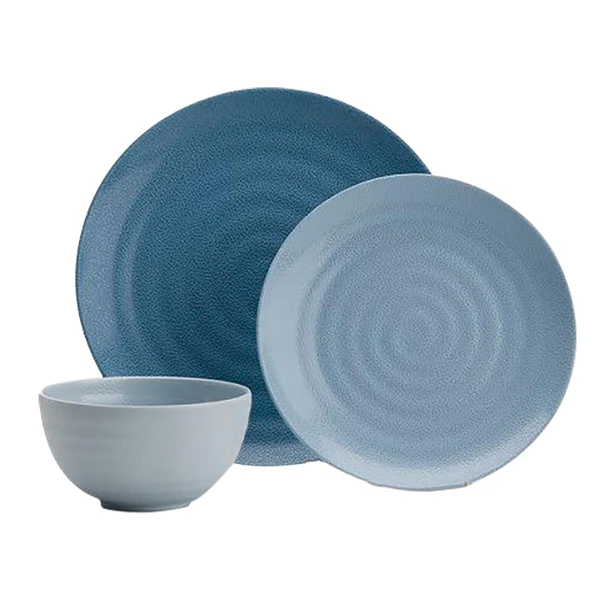 Flamefield Melaminservis Shades Of Blue 12 delar