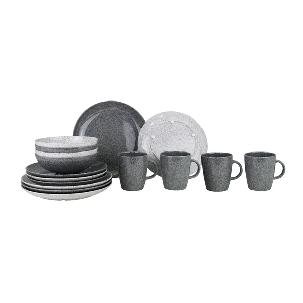 Melaminservis Classic Line Granite - 16 delar.