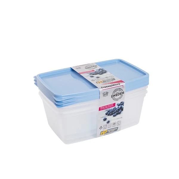 Matförvaring. 0,8 lter. Mått: 175 x 118 x 70 mm. 3-pack.