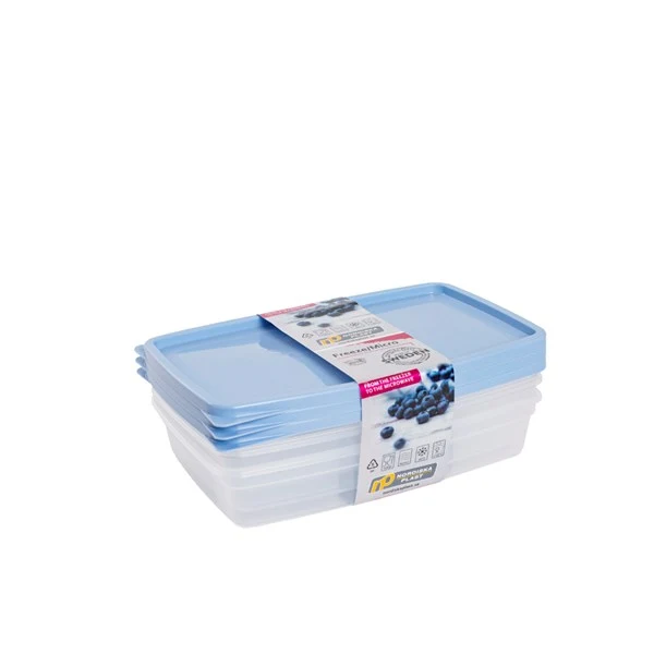 Matförvaring. 0,4 lter. Mått: 175 x 118 x 35 mm. 3-pack.