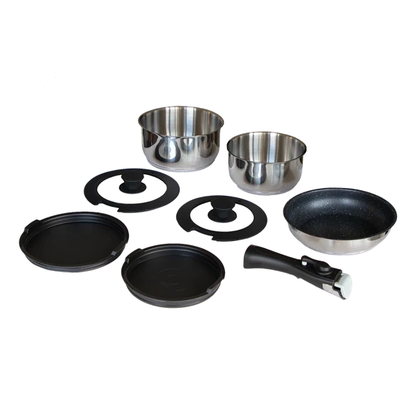Royal Camping kastrullset – 8 delar.