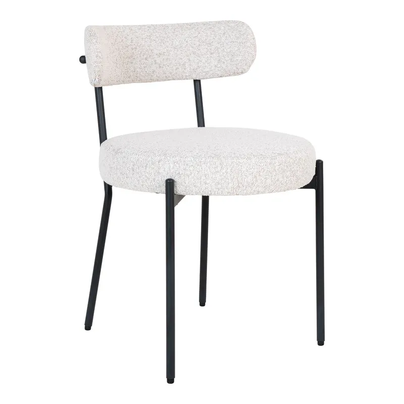 Badalona Matstol 2-pack - Stål, Polyester, Plywood, Vit