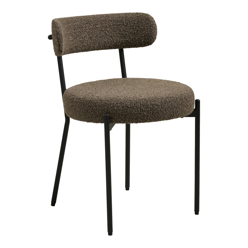 Badalona Matstol 2-pack - Stål, Polyester, Plywood, Brun
