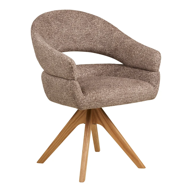 Dover Matstol - polyester, naturell ekben, brun, 58 × 61 × 83 cm