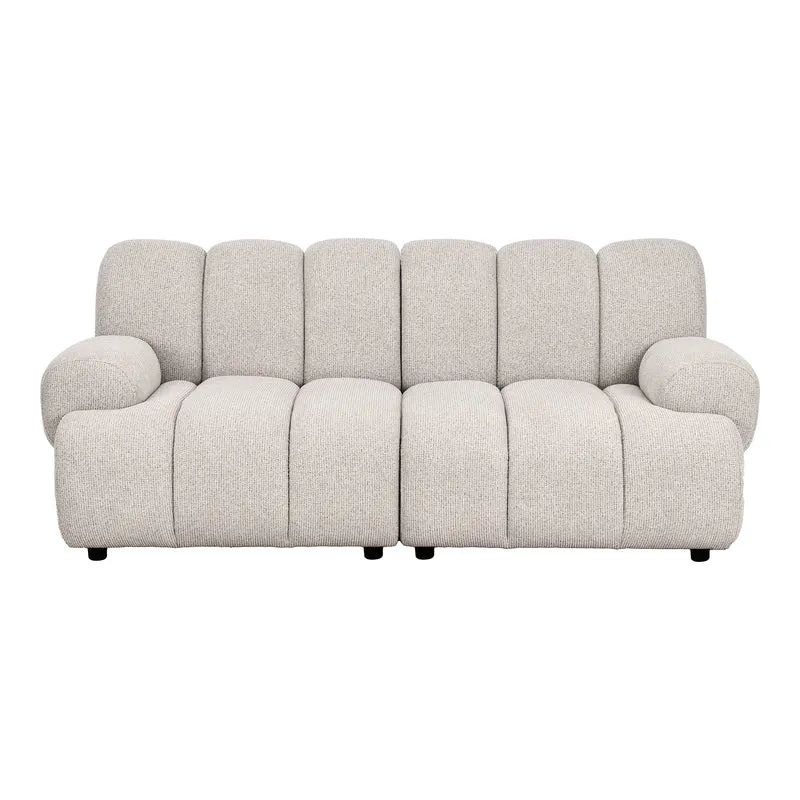 Taza 2,5-sits modulsofa - polyester, sand, 190 × 95 × 77 cm