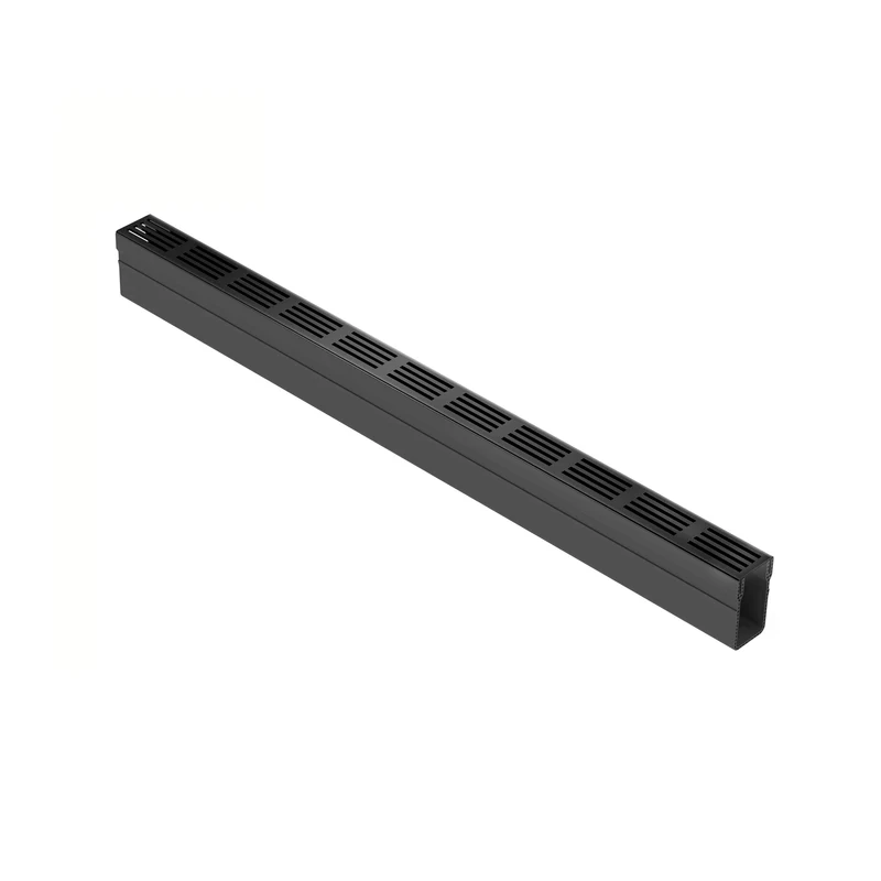 Slimline Avvattningsränna 1000 Svartlackat galler