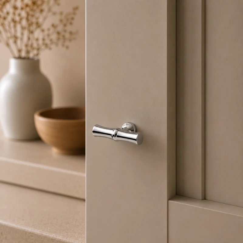 T-knopp i krom – klassisk design