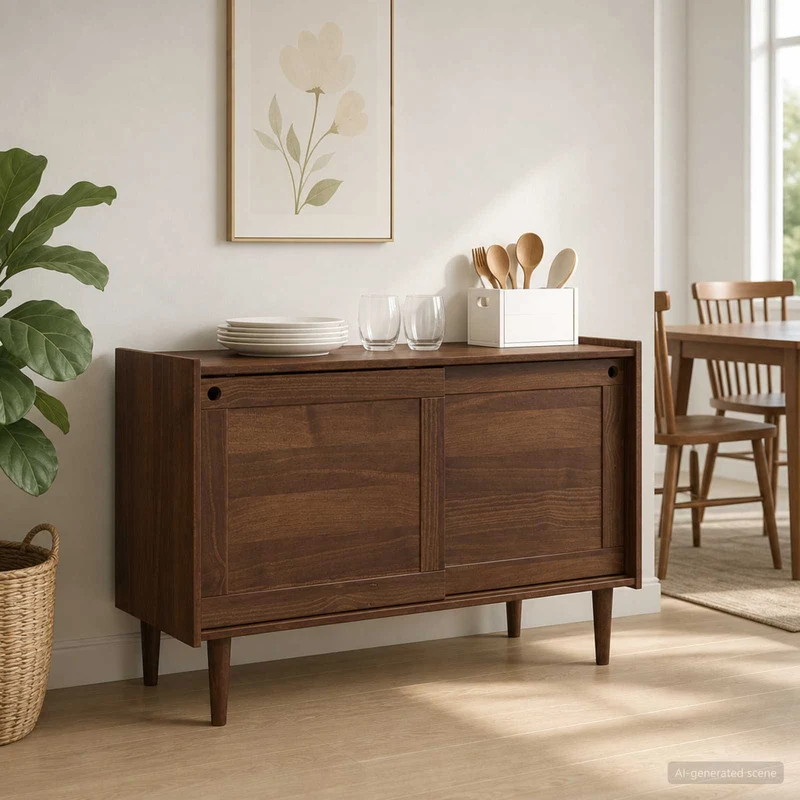 Sideboard BILBAO Mörk karamell 114 x 45 x 75 cm