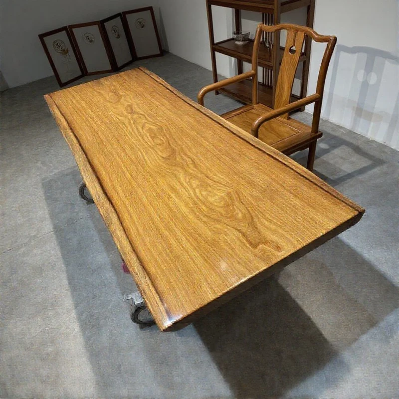 Finesse Teak Wood Slab Table