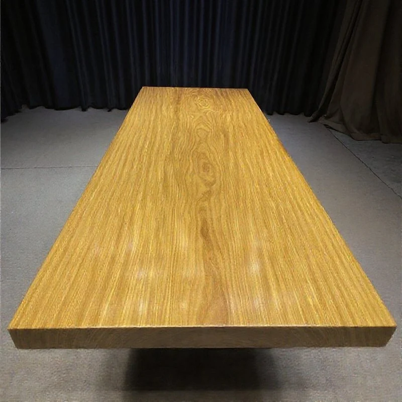 Reverie Yellow Color Wood Slab Table