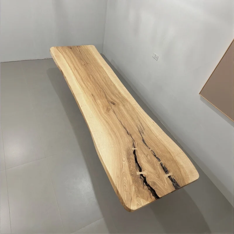 Mystic One Piece Live Edge Ash Wood Table