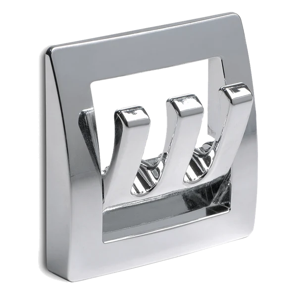 Infällbar klädkrok med 3 krokar. 75 x 75 mm. Krom.