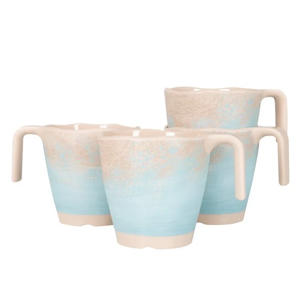 Melaminmugg Stone Line Beige. 250 ml. 4 st.