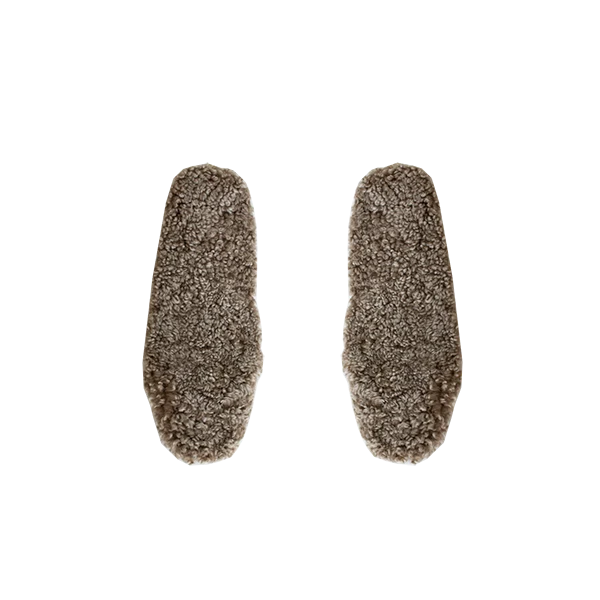 Fårskinn till armstöd (reservdel). 2 st. Beige.