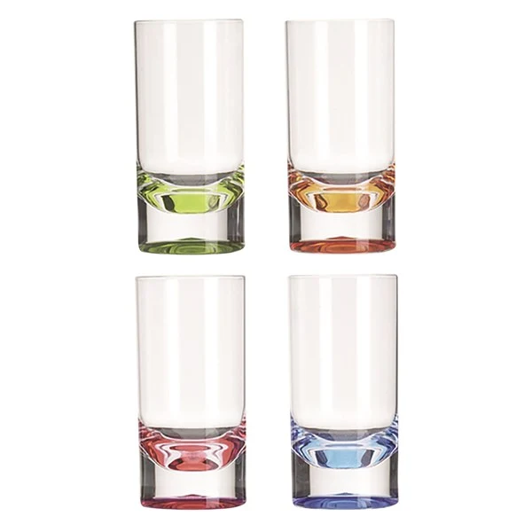 Flamefield drinkglas. 4-pack Färgad fot.