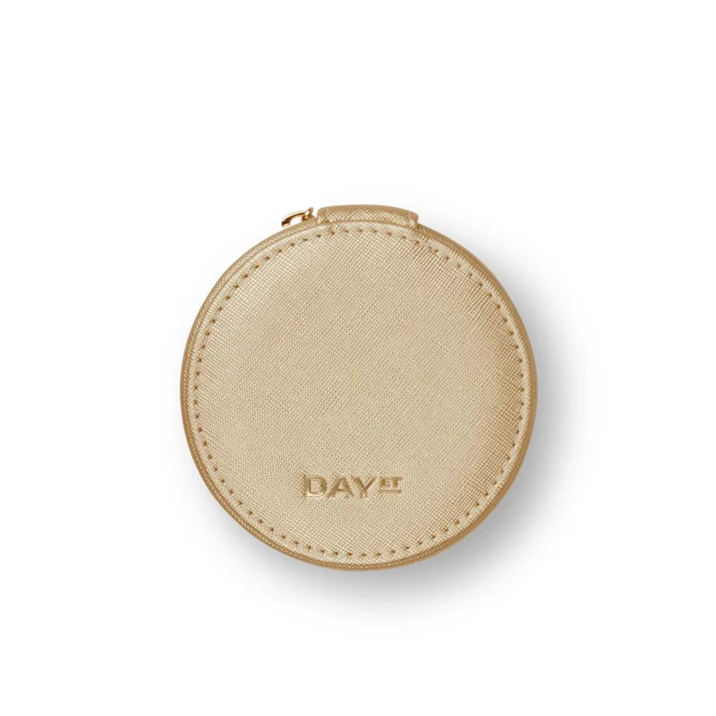 VIBHOLM X DAY ET - Saffiano Zip Rund - Guld
