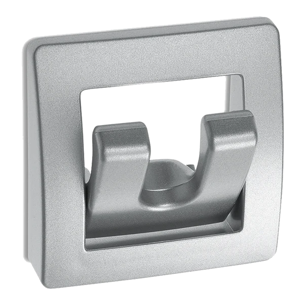 Infällbar klädkrok med 2 krokar. 75 x 75 mm. Krom