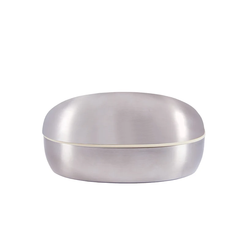 Piet Hein - Superellipse smyckeskrin, 10x8 cm - Borstat rostfritt stål
