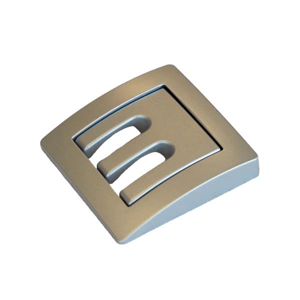 Infällbar klädkrok med 3 krokar. 75x75 mm. Silver