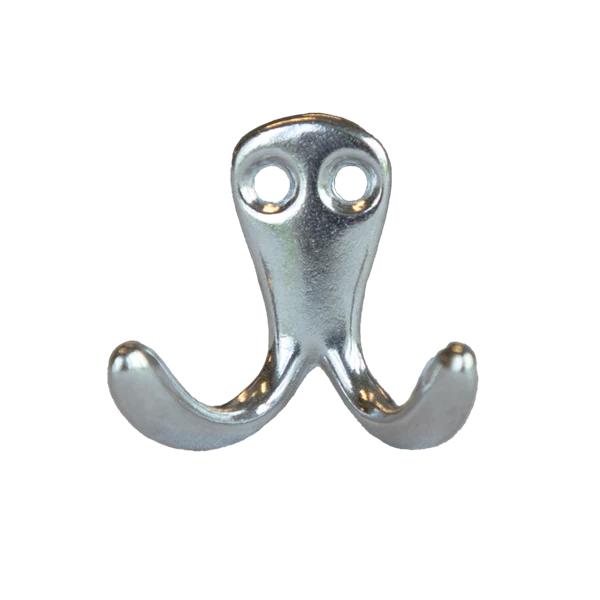 Klädkrok. Höjd: 50 mm. Polerad aluminium