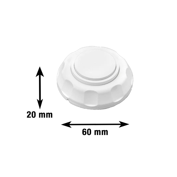 Magnetisk dörrhållare. Färg: vit.