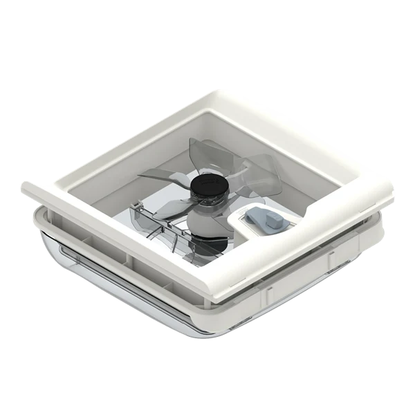 Motorkit Turbo Vent 28 F. Plastdetaljer i färg vit neutral.