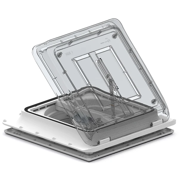 Taklucksats Fiamma Vent. Crystal-lucka med sarg vit neutral.