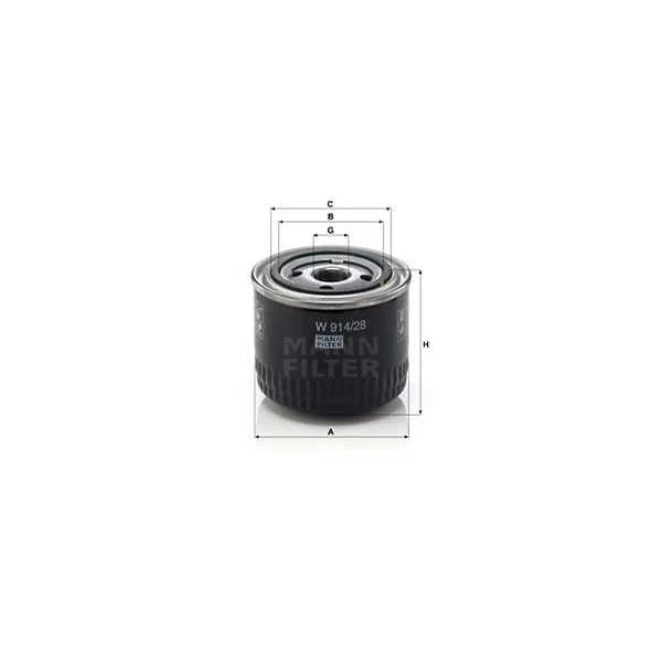Oljefilter Mann W914/28