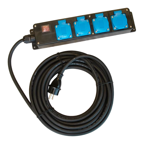 Gocamp Trevägs grenuttag 230V med USB-uttag.