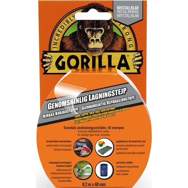 Gorilla lagningstejp. 8,2 m x 48 mm