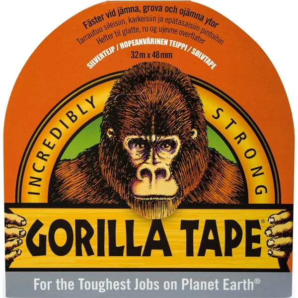 Gorilla Tape, silver. 32 m x 48 mm