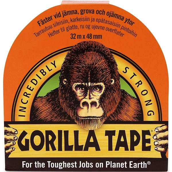 Gorilla Tape, svart. 32 m x 48 mm
