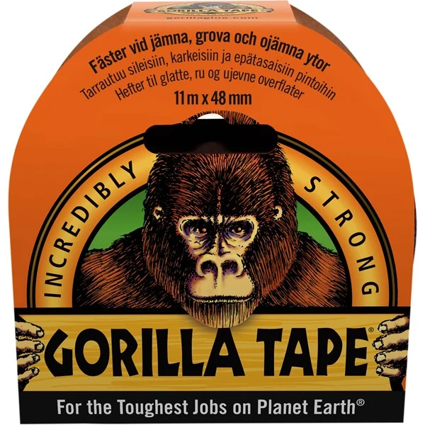 Gorilla Tape, svart. 11 m x 48 mm