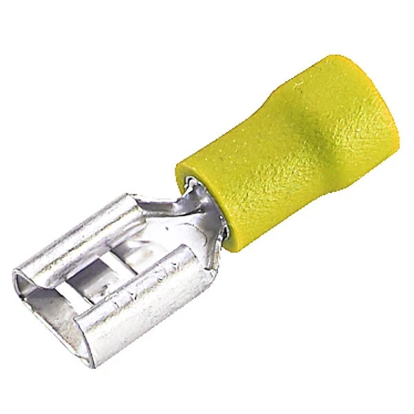 Flatstifthylsa för kabel 2,63-6,64 mm2. Gul