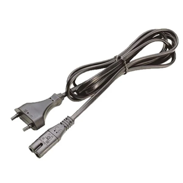 Strömkabel AC 2-pin. Längd: 1,2 m.