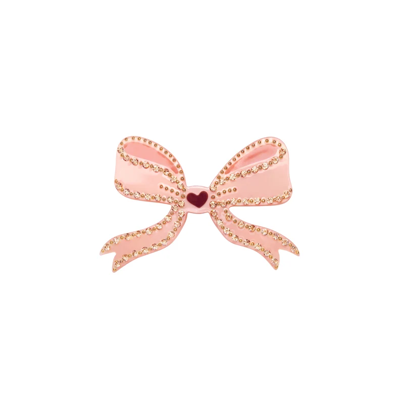 Maanesten - Bow Blush hårklämma - Acetat