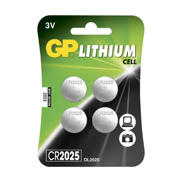Litiumbatteri CR2025 – 3V. 4-pack