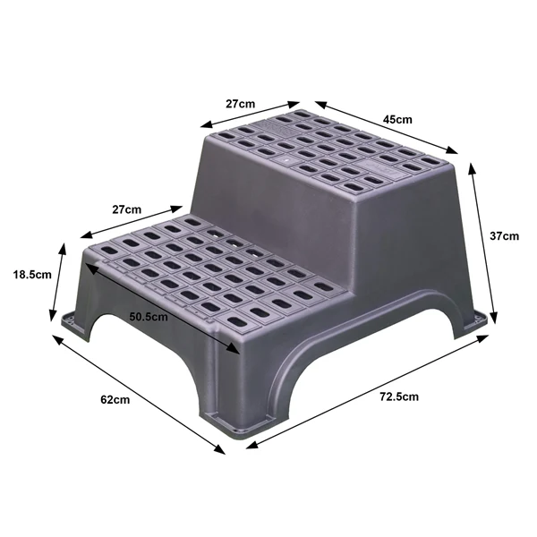 FOTSTEG DUBBELT MGI GIANT PLAST. 610X710X370 MM
